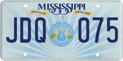 MS license plate JDQ075
