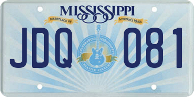MS license plate JDQ081