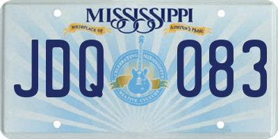 MS license plate JDQ083
