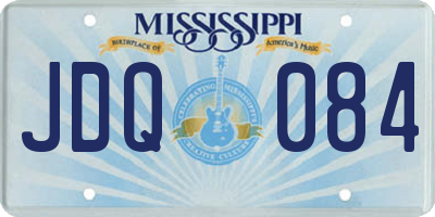 MS license plate JDQ084