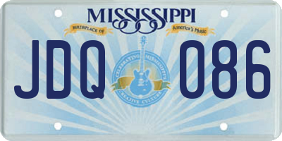 MS license plate JDQ086