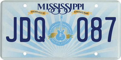 MS license plate JDQ087