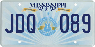 MS license plate JDQ089