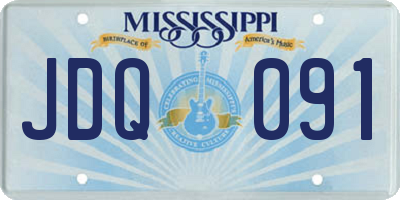 MS license plate JDQ091