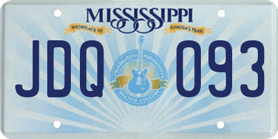 MS license plate JDQ093