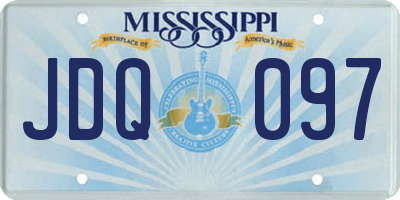 MS license plate JDQ097