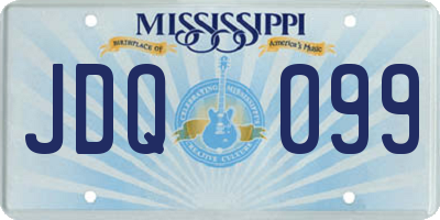MS license plate JDQ099