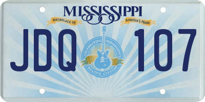 MS license plate JDQ107