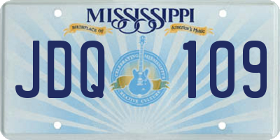 MS license plate JDQ109