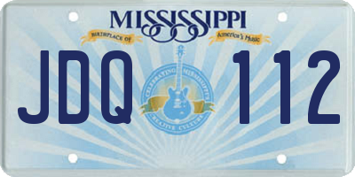 MS license plate JDQ112