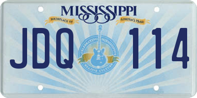 MS license plate JDQ114