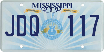 MS license plate JDQ117
