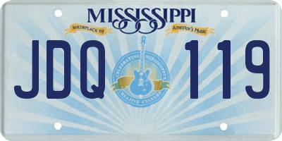 MS license plate JDQ119
