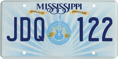 MS license plate JDQ122