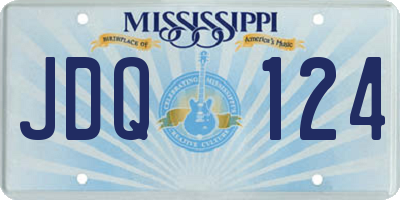 MS license plate JDQ124