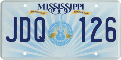 MS license plate JDQ126