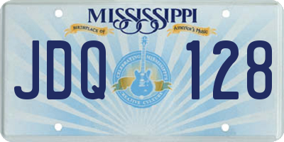 MS license plate JDQ128