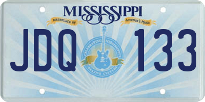 MS license plate JDQ133