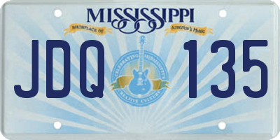 MS license plate JDQ135