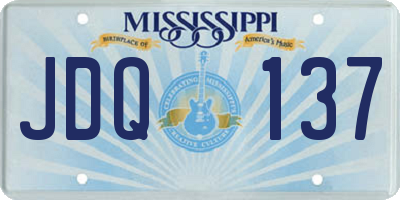 MS license plate JDQ137