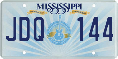 MS license plate JDQ144