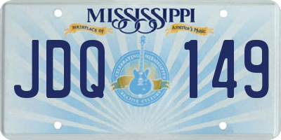MS license plate JDQ149