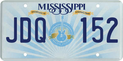 MS license plate JDQ152
