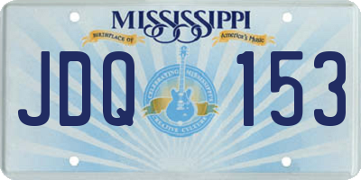 MS license plate JDQ153