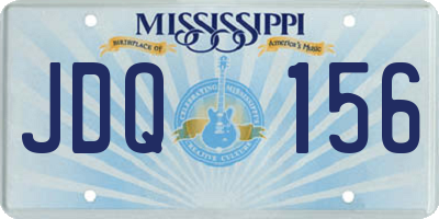 MS license plate JDQ156