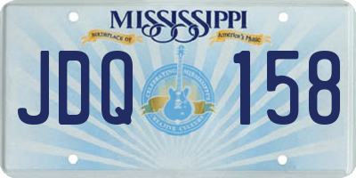 MS license plate JDQ158