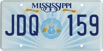 MS license plate JDQ159