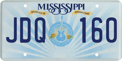 MS license plate JDQ160