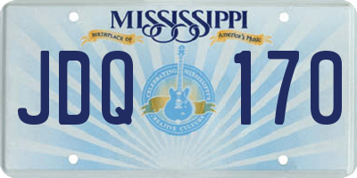 MS license plate JDQ170