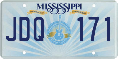 MS license plate JDQ171