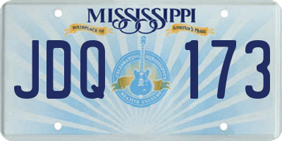 MS license plate JDQ173