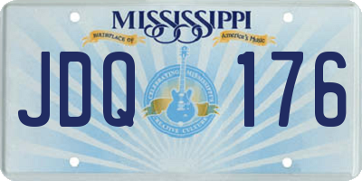MS license plate JDQ176