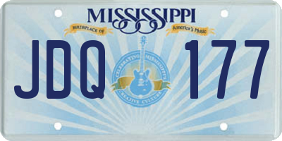 MS license plate JDQ177