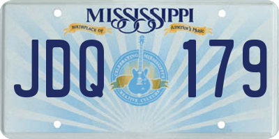 MS license plate JDQ179