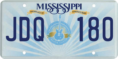 MS license plate JDQ180