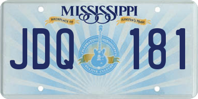MS license plate JDQ181
