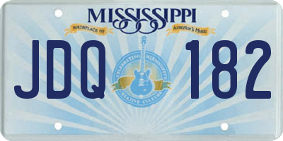 MS license plate JDQ182