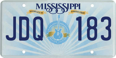 MS license plate JDQ183