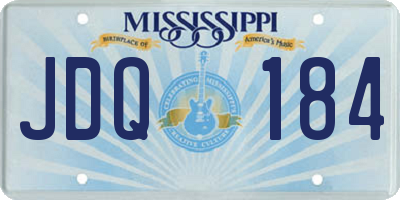 MS license plate JDQ184
