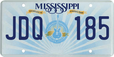 MS license plate JDQ185