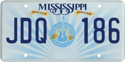 MS license plate JDQ186
