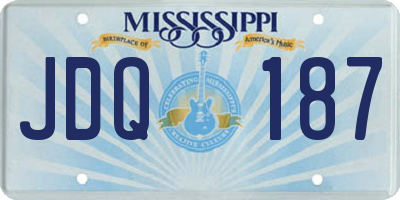 MS license plate JDQ187