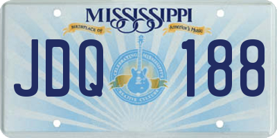 MS license plate JDQ188
