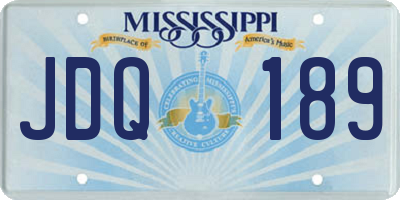 MS license plate JDQ189