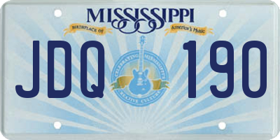 MS license plate JDQ190