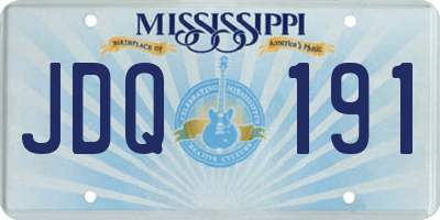 MS license plate JDQ191